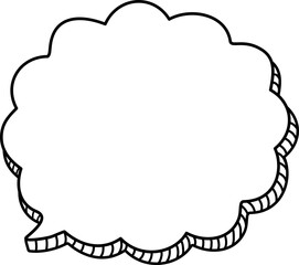 Cloud Speech Bubble – Hand-drawn Line Icon (SVG)
