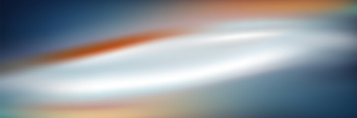 Dark blue orange grainy gradient background, blurry color flow with noise texture, wide banner size