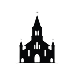 vector silhouette of a castle