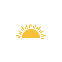 Golden Sun Symbol A Radiant Illustration for Bright Mornings and Sunny Days