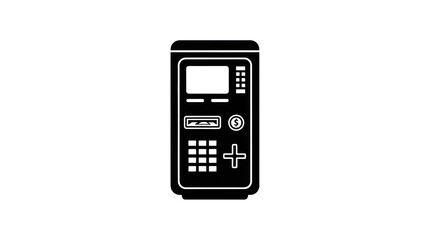 Modern payment terminal illustration with transparent background for commerce