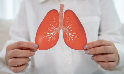 Human hand hold care lung health therapy ,respiratory disease ,lung cancer ,bronchitis ,Tuberculosis, pneumonia, pulmonary care and medical healthcare, eco air pollution, insurance and hospital