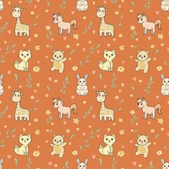 Cute Animals & Fruits