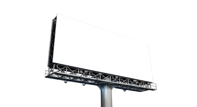 Large blank billboard for advertising, marketing, and promotions