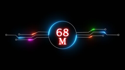 Neon social media content promotion, subscriber or followers. Like, share and subscribe illustration.