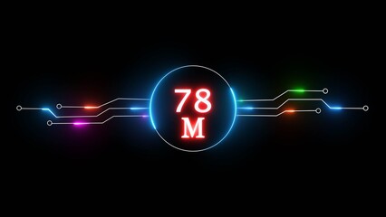 Neon social media content promotion, subscriber or followers. Like, share and subscribe illustration.