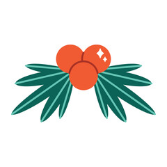 Vibrant Flat Design Cherry Fruit Vector Illustration