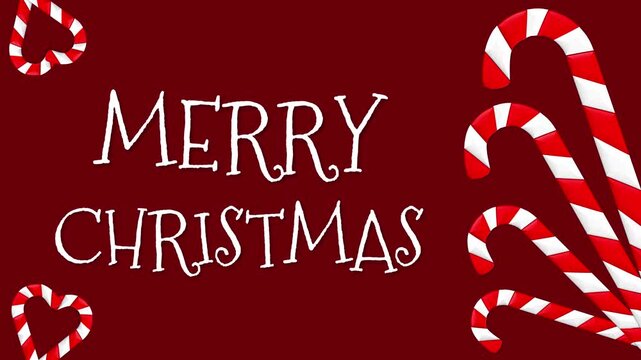 Merry Christmas Greeting background illustration animation