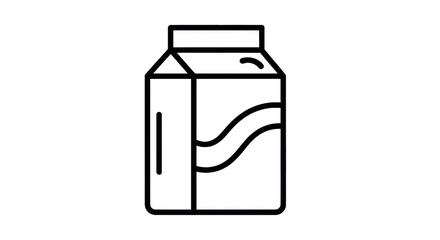 Milk carton icon isolated on transparent background for design resources
