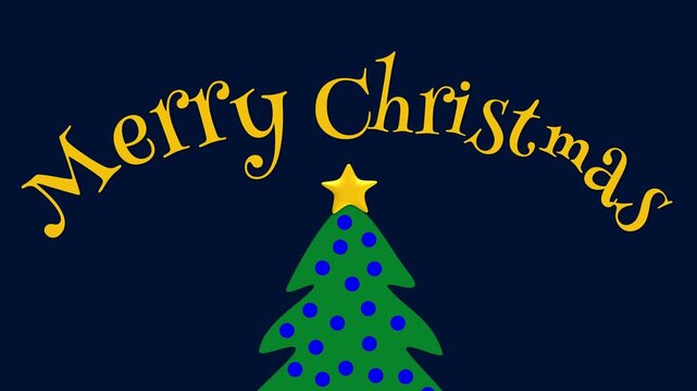 Merry Christmas Greeting background illustration animation