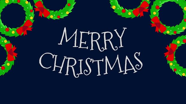 Merry Christmas Greeting background illustration animation