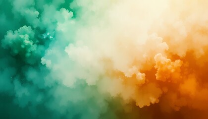 Vibrant plumes of colored smoke merging in a dynamic swirling pattern with contrasting hues