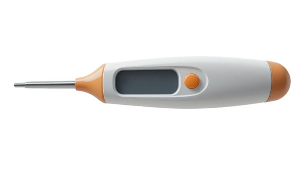 digital medical thermometer for accurate body temperature measurement with ergonomic design and
