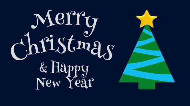 Merry Christmas Greeting background illustration animation