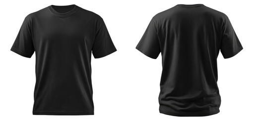 Blank black t-shirt, front and back views (3)