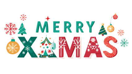 Merry xmas greeting card design