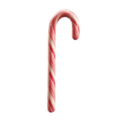 A candy cane, red and white striped, curved (1)