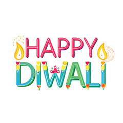 Happy diwali lettering for festive season
