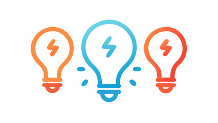 Illustration of three light bulbs