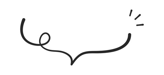 ペン書きモノクロの吹きだし