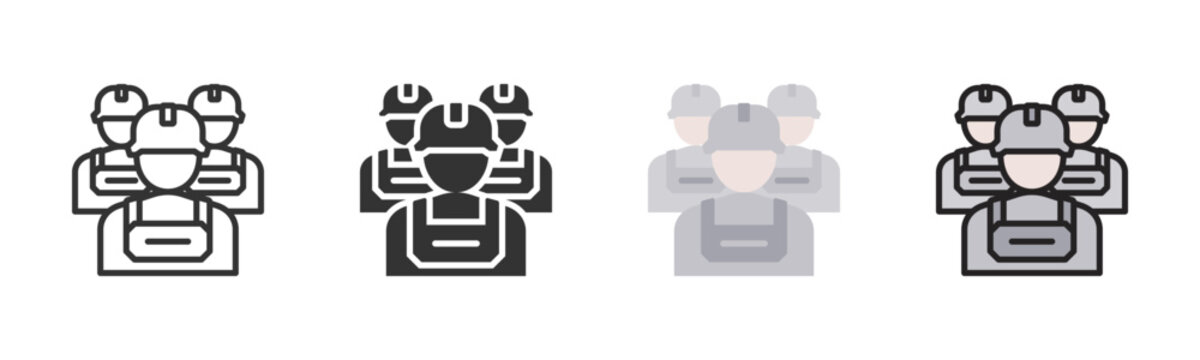 Army Icon Pack In Multiple Styles