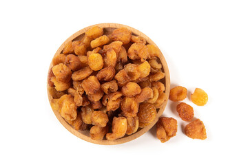 dried Longans isolated on white background