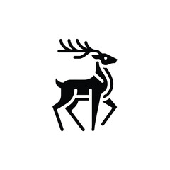 Reindeer silhouette icon drawing