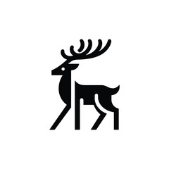 Geometric deer animal isolated concept