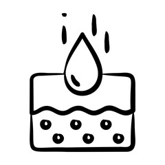 Skin Hydration Icon - Handdrawn