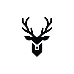 Deer silhouette emblem artwork