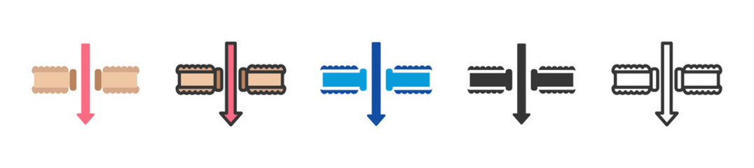 oxidative phosphorylation icon set multi style various collection