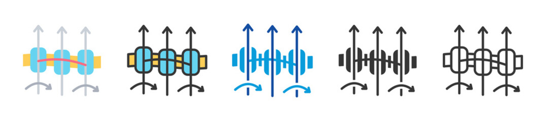 electron transport icon set multi style various collection