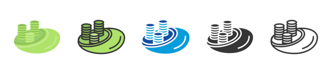 chloroplast icon set multi style various collection