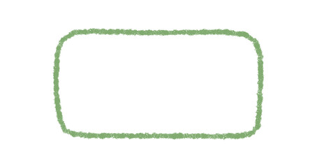 Green organic rectangle frame with chalk contour outline forms a unique quote box and border. This graphic background provides a minimal border and modern quote frame for elegant card or post