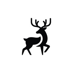 Deer symbol with antlers standing