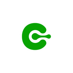  Green Abstract C Letter Logo Design