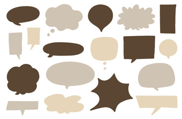 ナチュラルカラーの吹き出しセット