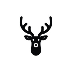 Reindeer minimal black silhouette
