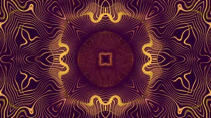 Abstract Kaleidoscope Background. Motion Graphics Pattern. Futuristic audiovisual vj seamless loop. 4K Fractal Animation Footage