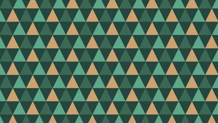 A striking, seamless vector tessellation pattern composed of interlocking triangles in a muted color scheme of forest green, dark teal, and earthy brown. This geometric honeycomb design offers a stron