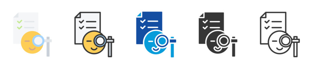 Obraz premium vision test icon set multi style various collection