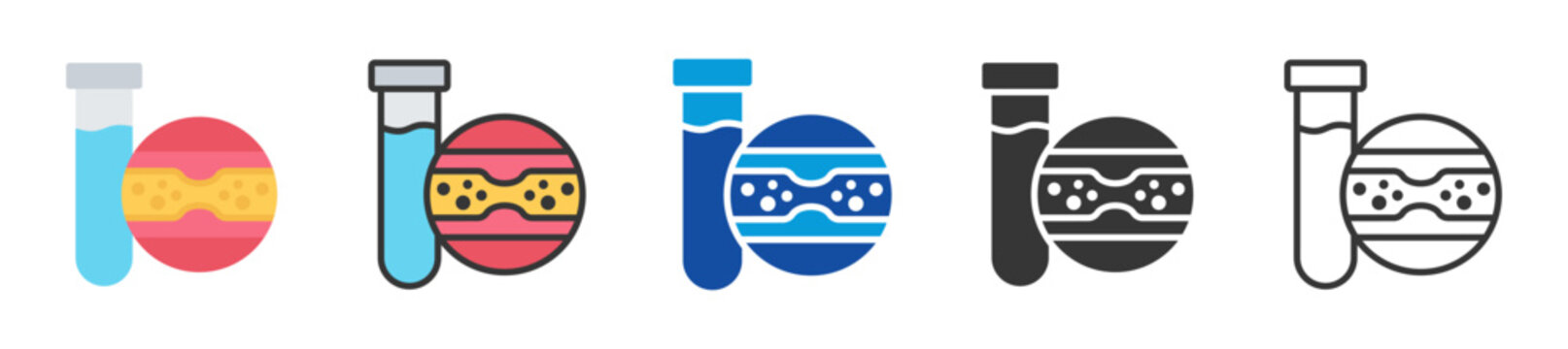 cholesterol tests icon set multi style various collection