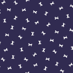 Simple and beautiful horse silhouette textile pattern,