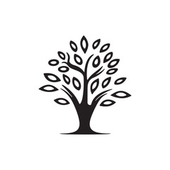 Fototapeta premium tree silhouette vector illustration 