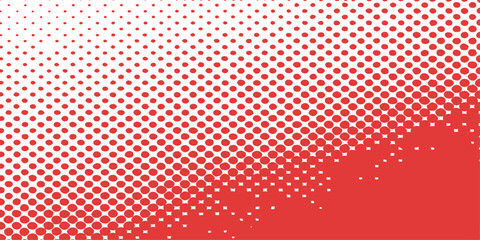 Retro red halftone dots pattern vector illustration for vintage backdrop design