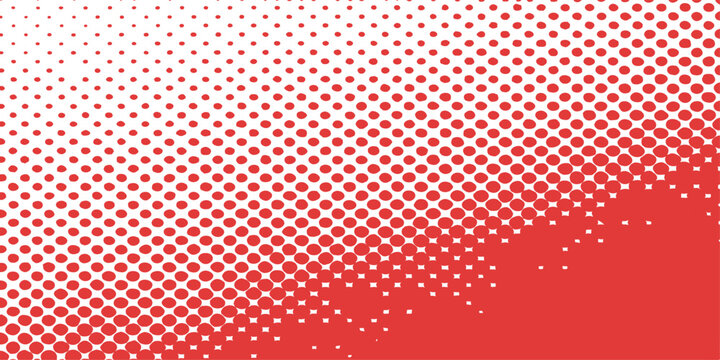 Retro red halftone dots pattern vector illustration for vintage backdrop design
