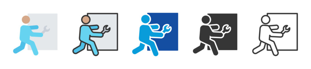 Obraz premium installation icon set multi style various collection