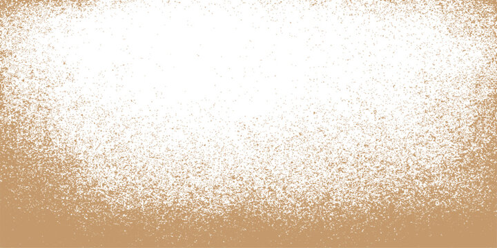Textured grunge background with gold beer bubbles, water drops, and brown foam pattern on old glass