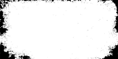 Abstract black grunge ink splash texture border design frame