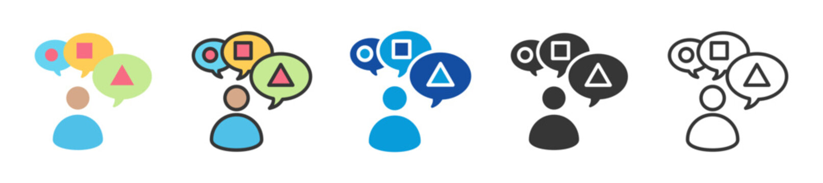 multilingualism icon set multi style various collection